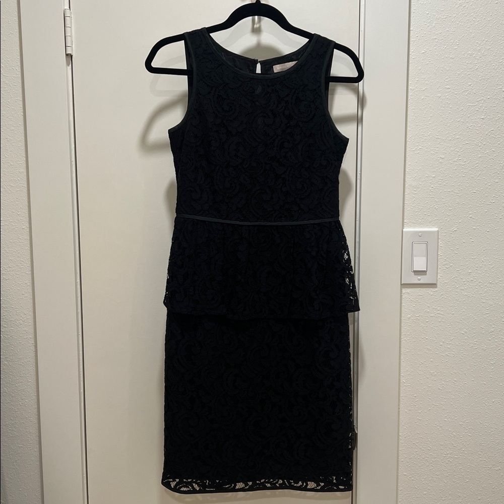 Banana Republic Peplum Black Lace Dress Size 0